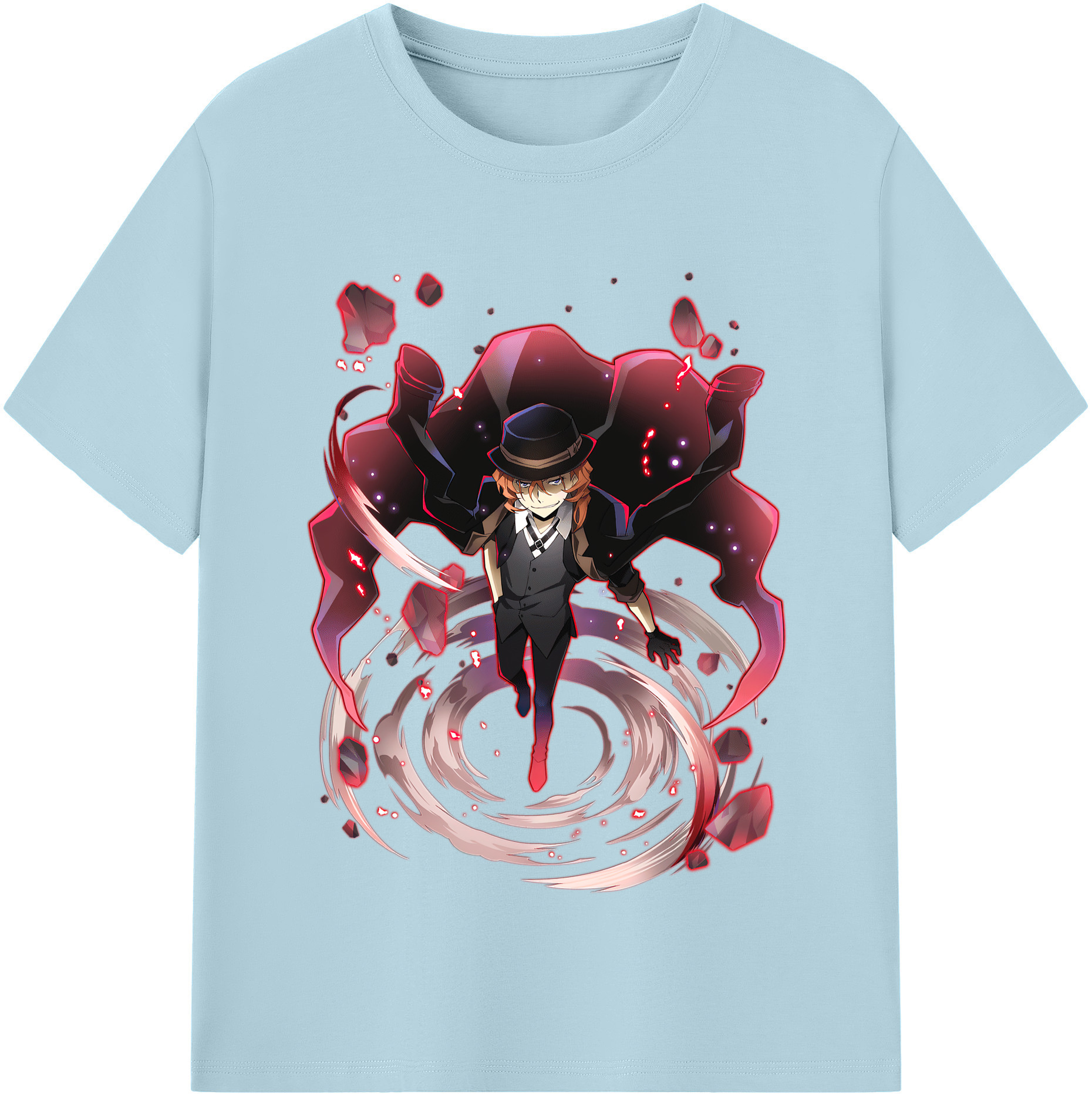 （画像用） 文豪ストレイドッグス Bungo Stray Dogs 綿100％半袖Tシャツ（フロントプリント）